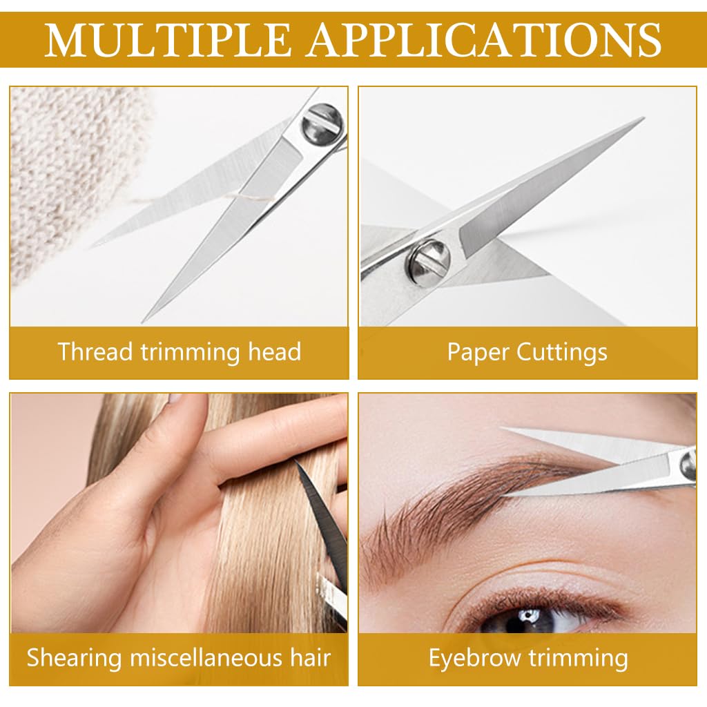 HASTHIP Sewing Scissors Tailor Scissors Stainless Steel Scissors Aesthetic Golden Carving Handle Pointy Tip Scissors for DIY Crafting, Sewing, Crocheting, Need Knitting HASTHIP Sewing Scissors Tailor Scissors Stainless Steel Scissors Aesthetic Golden Carving Handle Pointy Tip Scissors for DIY Crafting, Sewing, Crocheting, Need Knitting